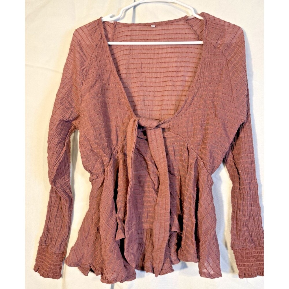 Balletcore Pink Fairy Top Coquette Scandi Women's XL Wrap Cottagecore Boho Indie